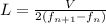 L = \frac{V}{2(f_{n+1}-f_{n} )}