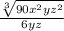 \frac{\sqrt[3]{90 x^2 y z^2} }{6 y z}