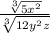\frac{\sqrt[3]{5 x^2} }{\sqrt[3]{12 y^2 z} }
