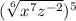 (\sqrt[6]{x^7z^{-2}})^5