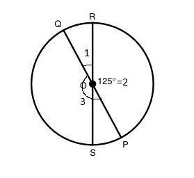 In the figure below, m<  rop = 125°. find the measure of the arc rpq. for the arc rpq, write two