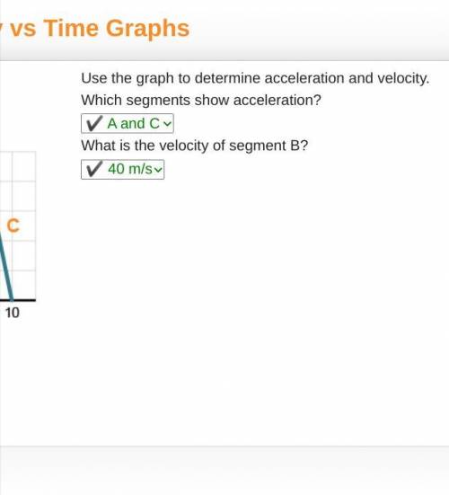 Use the graph to determine acceleration and velocity. which segments show acceleration?  what is the
