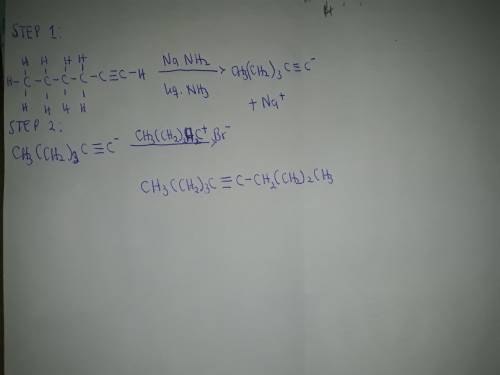Draw the structure of the major organic product isolated from the reaction of 1-hexyne with sodium a