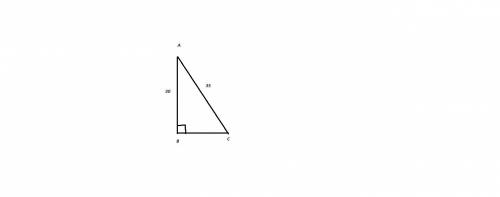 Aleg of a right triangle is 30 meters long, and the hypotenuse is 35 meters long. what is the length
