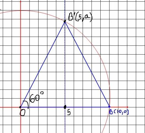 Suppose triangle abc has vertices at a(1, 0), b(10, 0), and c(2, 6). after a 60° counterclockwise ro
