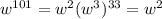 w^{101}=w^2(w^3)^{33}=w^2