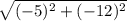 \sqrt{(-5)^{2}+(-12)^{2}}
