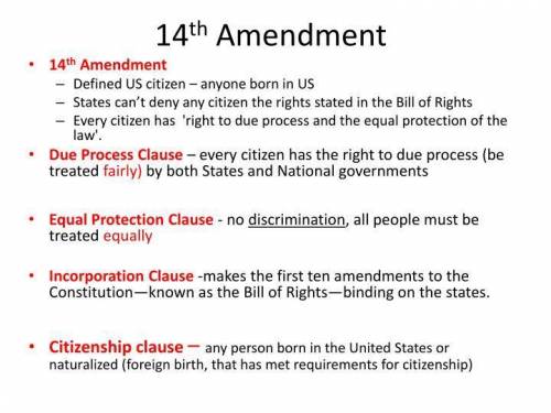This is one of the post-civil war amendments to the us constitution that includes the due process an