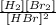 \frac{[H_{2} ][Br_{2} ] }{[HBr]^{2}}