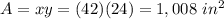 A=xy=(42)(24)=1,008\ in^{2}
