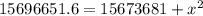 15696651.6 = 15673681+x^2