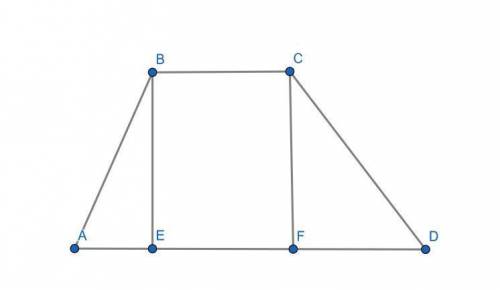 Given:  abcd is a trapezoid, ab = 13,cd = 14, bc = 5, and ad = 20. find:  aabcd