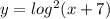y = log^2(x + 7)