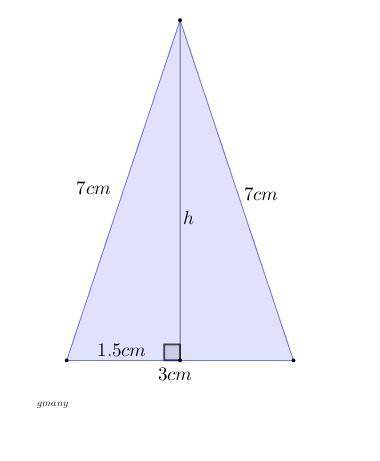 What is the area of a figure 3cm 7cm 7cm