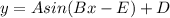 y=Asin(Bx-E)+D
