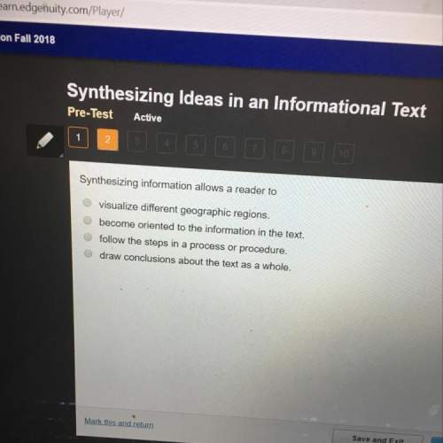 Synthesizing information allows a reader to