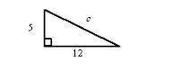 Find the length of side c in the right triangle below. round to the nearest tenth if necessary. a) 4