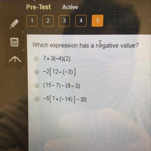 Which expression has a negative value