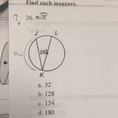 Find measure jk answers are 52, 128, 154 &amp; 180