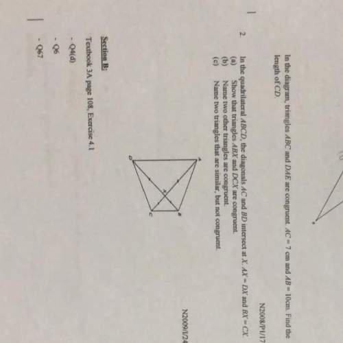 Q2(b) i can’t find another congruent triangle