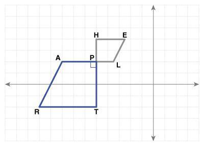 On the coordinate plane below, quadrilaterals trap and are similar to each other. which of the fol