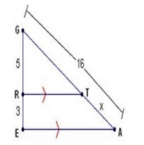 Using the diagram on the right, find the length of gt and ta.