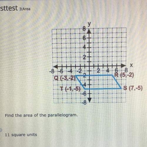 Find the area of the parallelogram. a: 11 square units b: 24 square units c: 12 square units d: