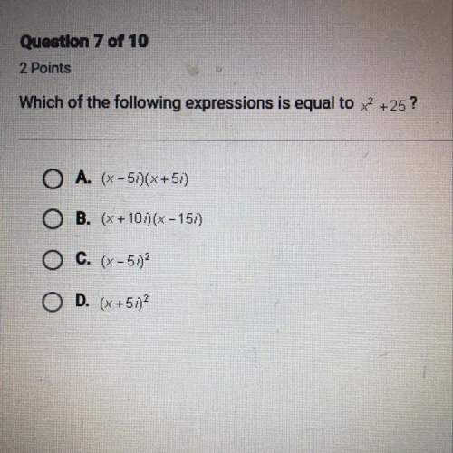 Which of the following expressions is equal to x^2+25