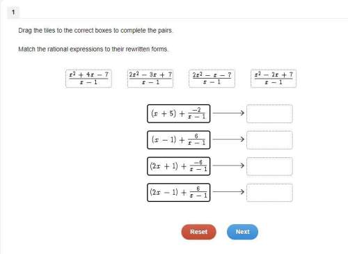 Drag the tiles to the correct boxes to complete the pairs. match the rational expressions to their r