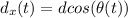 d_{x}(t)=dcos(\theta (t))