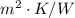 m^2 \cdot K/W
