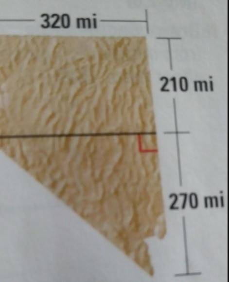The following diagram shows that the state of Nevada is shaped somewhat like a trapezoid. Which meas