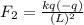 F_2=\frac{kq(-q)}{(L)^2}