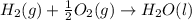 H_2(g)+\frac{1}{2} O_2(g) \rightarrow  H_2O (l)