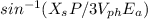 sin^{-1} (X_{s}P/3V_{ph} E_{a} )