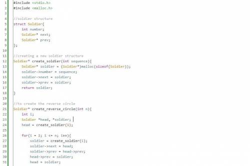 Write a C program that will use the circular doubly linked list. X-Kingdom has trapped n number of s