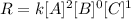 R=k[A]^2[B]^0[C]^1