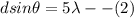dsin\theta=5\lambda--(2)
