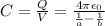 C=\frac{Q}{V}=\frac{4\pi \epsilon_0}{\frac{1}{a}-\frac{1}{b}}