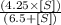 \frac{(4.25 \times [S])}{(6.5 + [S])}