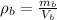 \rho_{b} = \frac{m_{b}}{V_{b}}