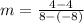 m=\frac{4-4}{8-\left(-8\right)}