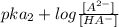 pka_{2} + log \frac{[A^{2-}]}{[HA^{-}]}