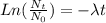Ln(\frac{N_{t}}{N_{0}}) = -\lambda t