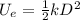 U_e = \frac{1}{2}kD^2
