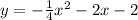 y = - \frac{1}{4} {x}^{2} - 2x - 2