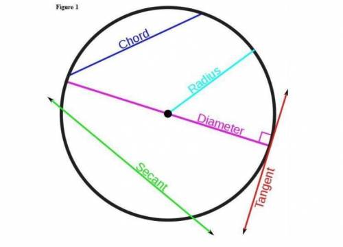 Circle D is shown. Line segment F E goes through point D. Line segment C D is shown. Line segment G