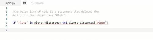 The variable planet_distances is associated with a dictionary that maps planet names to planetary di