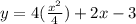 y=4(\frac{x^2}{4})+2x-3