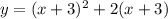 y=(x+3)^2+2(x+3)